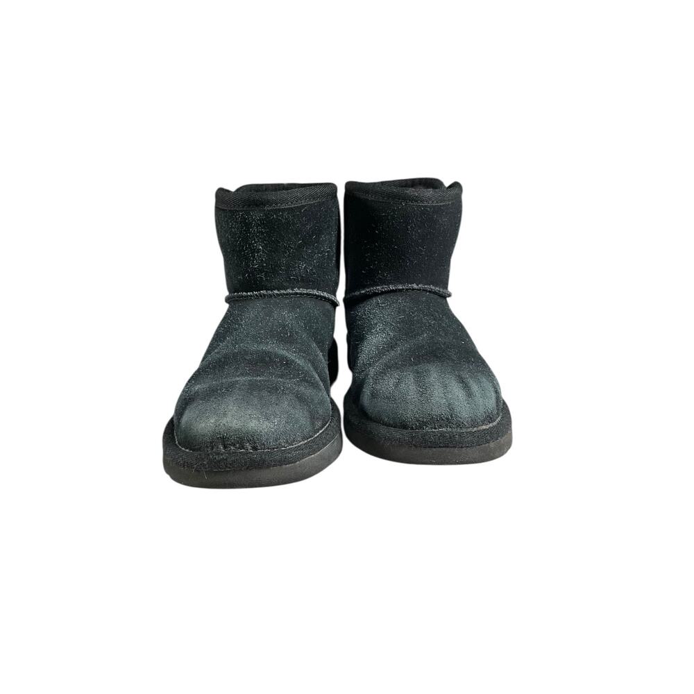 UGG Kids Classic Mini Button Boots Black Suede Size 12 Youth Winter/Fall Short - Picture 5 of 9